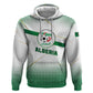 Algeria Soccer Zip Hoodie with Desert Warriors Text and National Flag Design