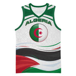 Algeria Basketball Jersey with National Flag and Coat of Arms Crest Design TS04