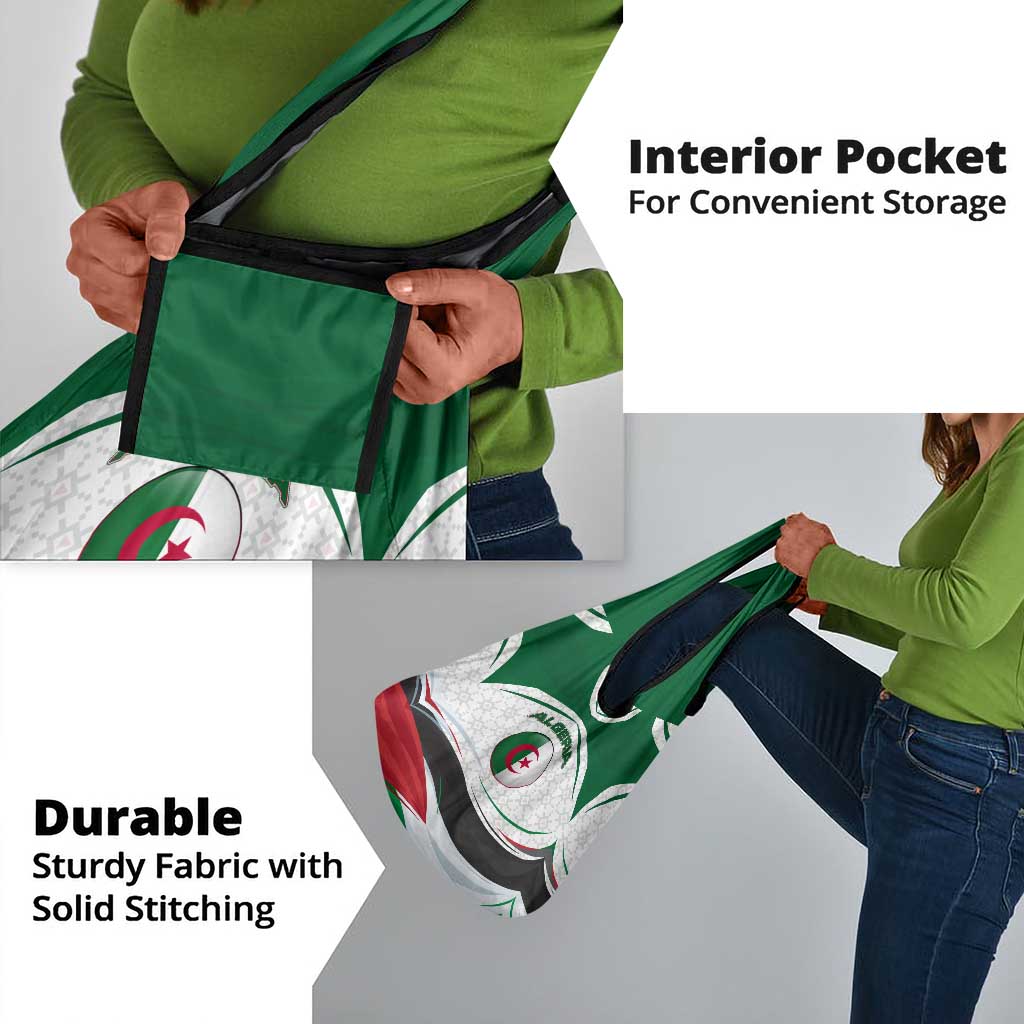 Algeria Grocery Bag with National Flag and Coat of Arms Crest Design