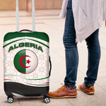 Algeria Luggage Cover with National Flag and Coat of Arms Crest Design
