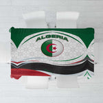 Algeria Tablecloth with National Flag and Coat of Arms Crest Design