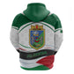 Algeria Zip Hoodie with National Flag and Coat of Arms Crest Design