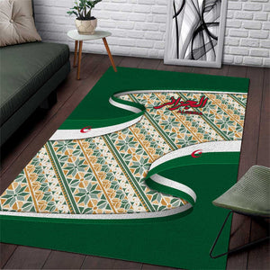 Algeria Area Rug with Arabic Calligraphy and Traditional Pattern Design