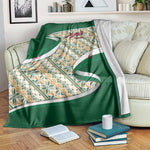 Algeria Blanket with Arabic Calligraphy and Traditional Pattern Design