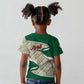 Algeria Kid T shirt with Arabic Calligraphy and Traditional Pattern Design