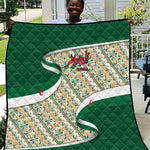 Algeria Quilt with Arabic Calligraphy and Traditional Pattern Design