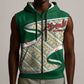 Algeria Sleeveless Zip Hoodie with Arabic Calligraphy and Traditional Pattern Design - African Pride