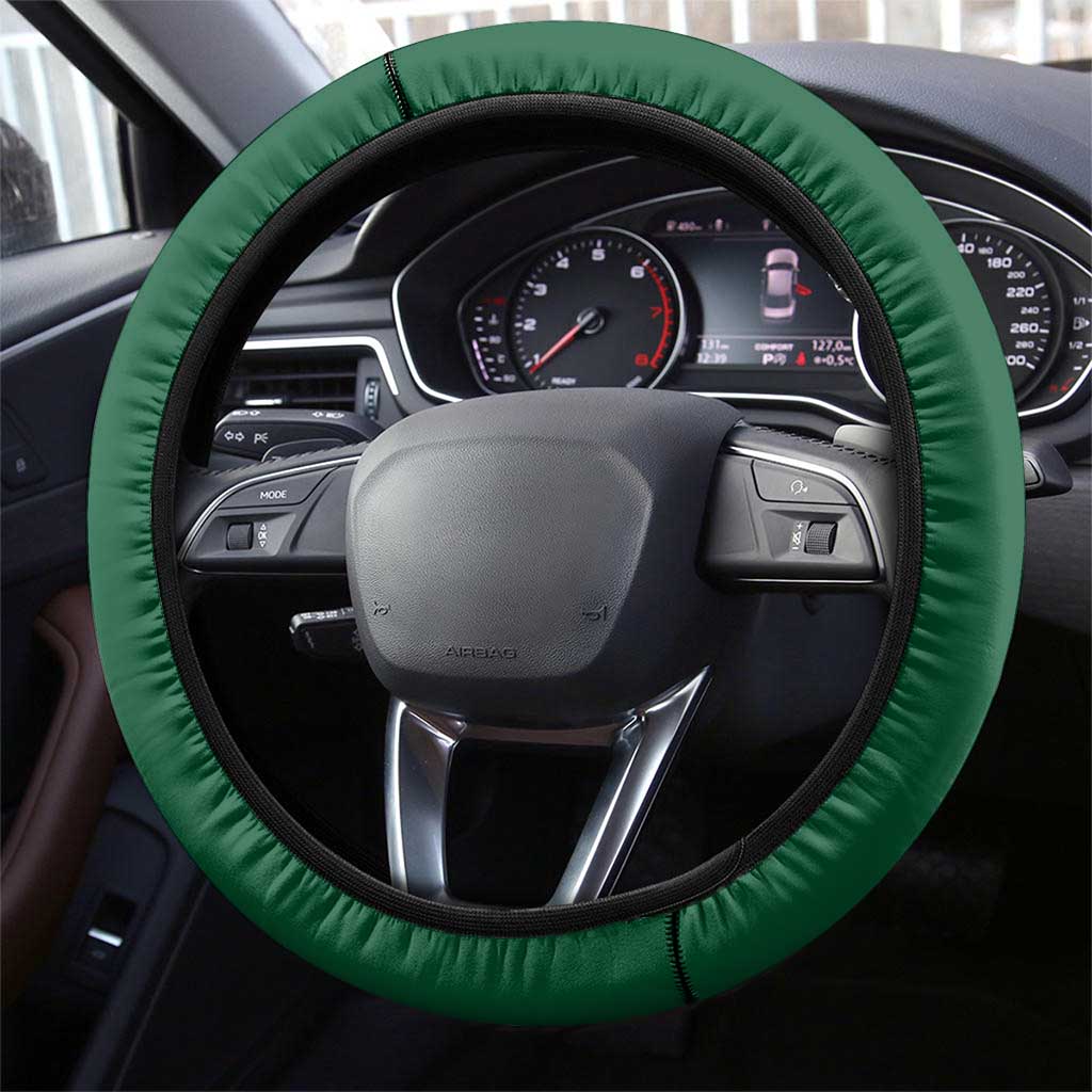 Algeria Steering Wheel Cover with Arabic Calligraphy and Traditional Pattern Design