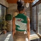 Algeria Women Sleeveless Polo Shirt with Arabic Calligraphy and Traditional Pattern Design
