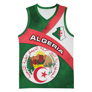 Algeria Basketball Jersey with National Emblem and Map Design TS04