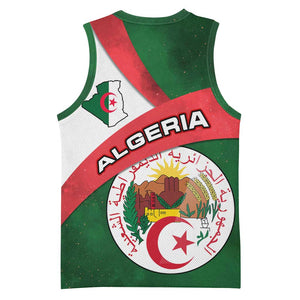 Algeria Basketball Jersey with National Emblem and Map Design TS04