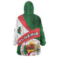 Algeria Kid Wearable Blanket Hoodie with National Emblem and Map Design