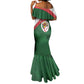 Algeria Mermaid Dress with National Emblem and Map Design