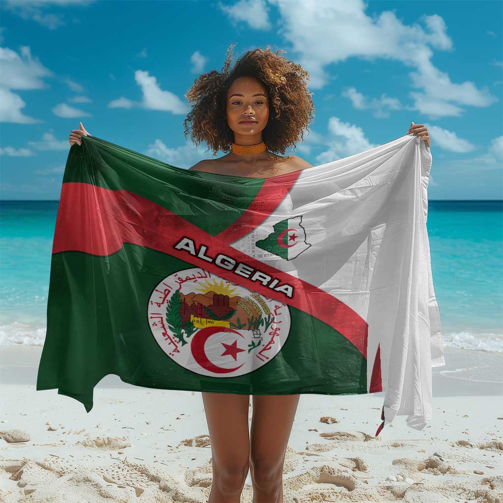 Algeria Sarong with National Emblem and Map Design