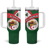 Algeria Tumbler With Handle with National Emblem and Map Design
