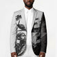 Personalized Tuskegee Airmen Blazer Black And White Grunge WWII Aviation Art