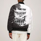 Personalized Tuskegee Airmen Bomber Jacket Black And White Grunge WWII Aviation Art