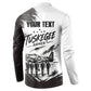 Personalized Tuskegee Airmen Button Sweatshirt Black And White Grunge WWII Aviation Art