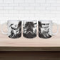 Personalized Tuskegee Airmen Ceramic Mug Black And White Grunge WWII Aviation Art