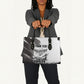 Personalized Tuskegee Airmen Leather Bag Black And White Grunge WWII Aviation Art