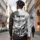 Personalized Tuskegee Airmen Long Sleeve Button Shirt Black And White Grunge WWII Aviation Art