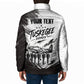 Personalized Tuskegee Airmen Padded Jacket Black And White Grunge WWII Aviation Art