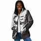 Personalized Tuskegee Airmen Padded Jacket Black And White Grunge WWII Aviation Art