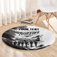 Personalized Tuskegee Airmen Round Carpet Black And White Grunge WWII Aviation Art