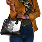 Personalized Tuskegee Airmen Shoulder Handbag Black And White Grunge WWII Aviation Art