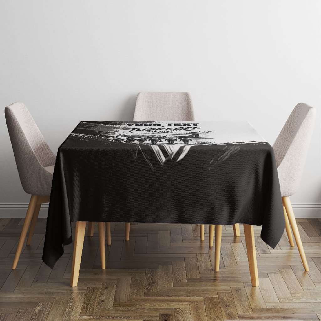 Personalized Tuskegee Airmen Tablecloth Black And White Grunge WWII Aviation Art