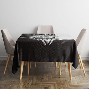 Personalized Tuskegee Airmen Tablecloth Black And White Grunge WWII Aviation Art