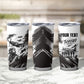 Personalized Tuskegee Airmen Tumbler Cup Black And White Grunge WWII Aviation Art