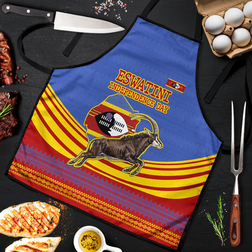 Eswatini Independence Day Apron Sable Antelope - Aloe Succulent - Flag Shield