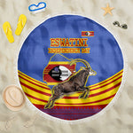 Eswatini Independence Day Beach Blanket Sable Antelope - Aloe Succulent - Flag Shield