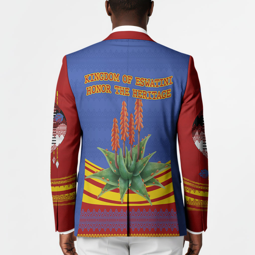 Eswatini Independence Day Blazer Sable Antelope - Aloe Succulent - Flag Shield