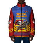 Eswatini Independence Day Padded Jacket Sable Antelope - Aloe Succulent - Flag Shield