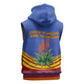 Eswatini Independence Day Sleeveless Hoodie Sable Antelope - Aloe Succulent - Flag Shield