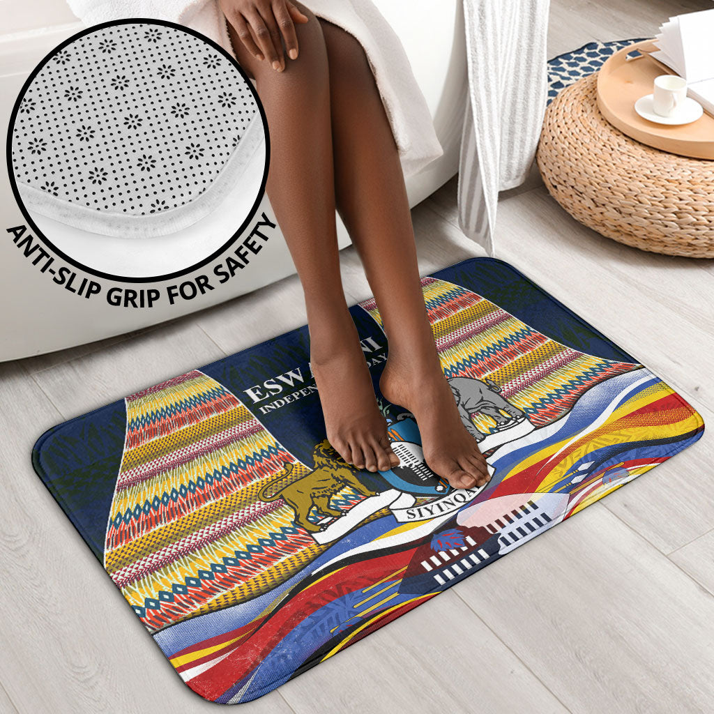 Eswatini Independence Day Bathroom Set Freedom Pride - Lion Elephant - Strelitzia Flowers