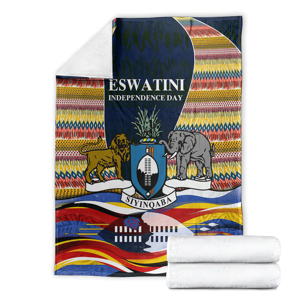 Eswatini Independence Day Blanket Freedom Pride - Lion Elephant - Strelitzia Flowers