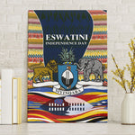 Eswatini Independence Day Canvas Wall Art Freedom Pride - Lion Elephant - Strelitzia Flowers