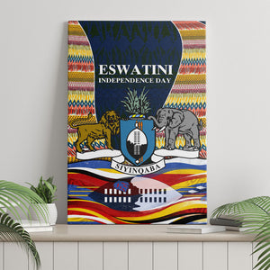 Eswatini Independence Day Canvas Wall Art Freedom Pride - Lion Elephant - Strelitzia Flowers