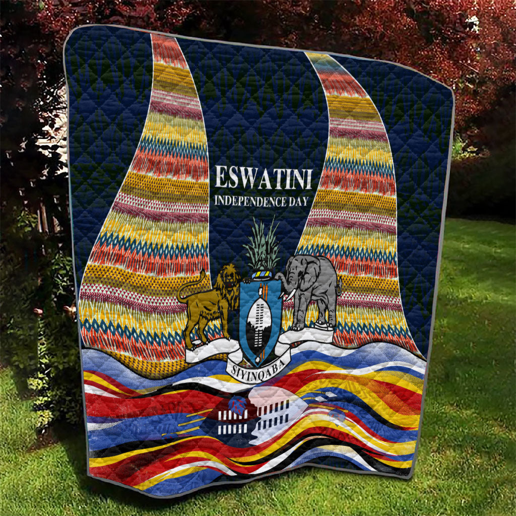 Eswatini Independence Day Quilt Freedom Pride - Lion Elephant - Strelitzia Flowers