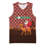 Morocco Christmas Basketball Jersey Santa Claus Camel Caravan Desert Scene TS04