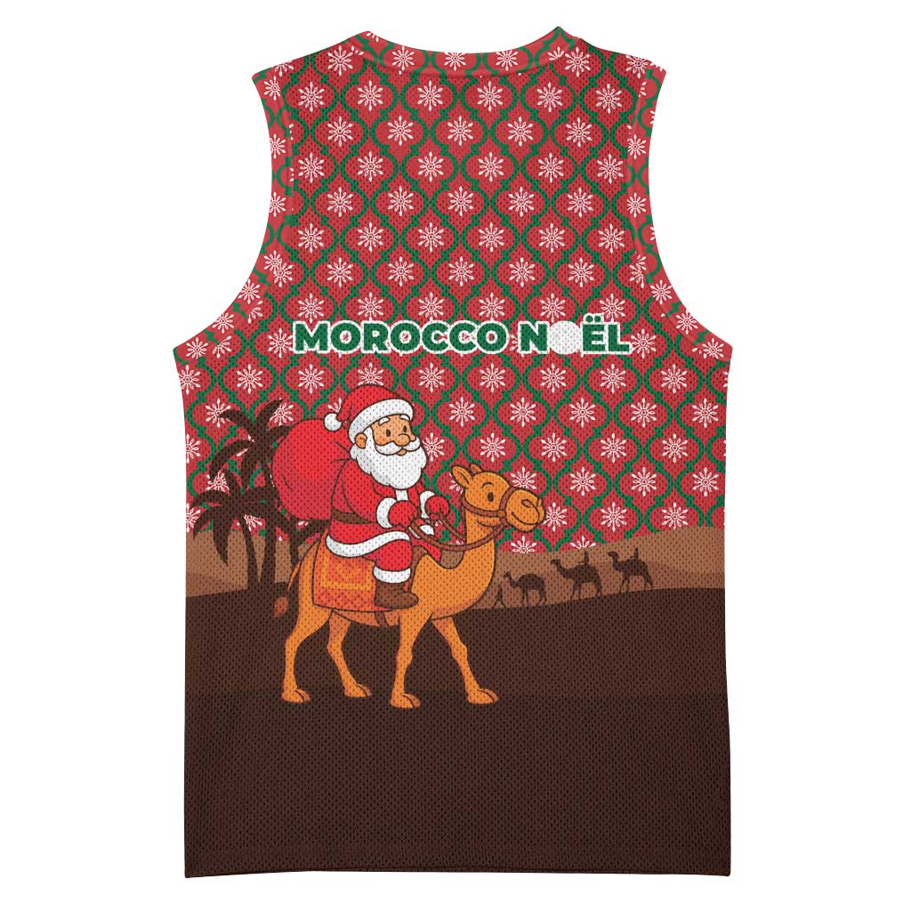 Morocco Christmas Basketball Jersey Santa Claus Camel Caravan Desert Scene TS04