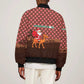 Morocco Christmas Bomber Jacket Santa Claus Camel Caravan Desert Scene - African Pride