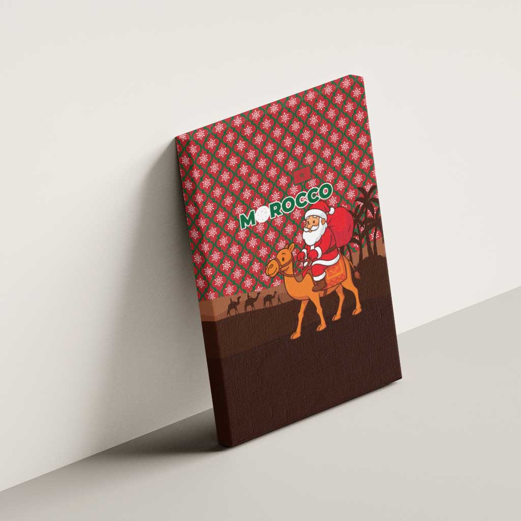 Morocco Christmas Canvas Wall Art Santa Claus Camel Caravan Desert Scene - African Pride