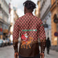 Morocco Christmas Long Sleeve Button Shirt Santa Claus Camel Caravan Desert Scene - African Pride