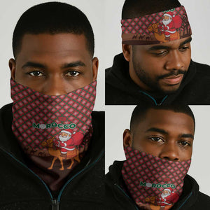 Morocco Christmas Neck Gaiter Santa Claus Camel Caravan Desert Scene - African Pride
