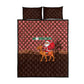 Morocco Christmas Quilt Bed Set Santa Claus Camel Caravan Desert Scene - African Pride