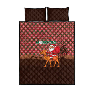 Morocco Christmas Quilt Bed Set Santa Claus Camel Caravan Desert Scene - African Pride